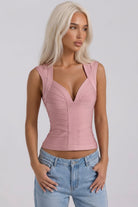 Bandage Tank Top – Pink Tops
