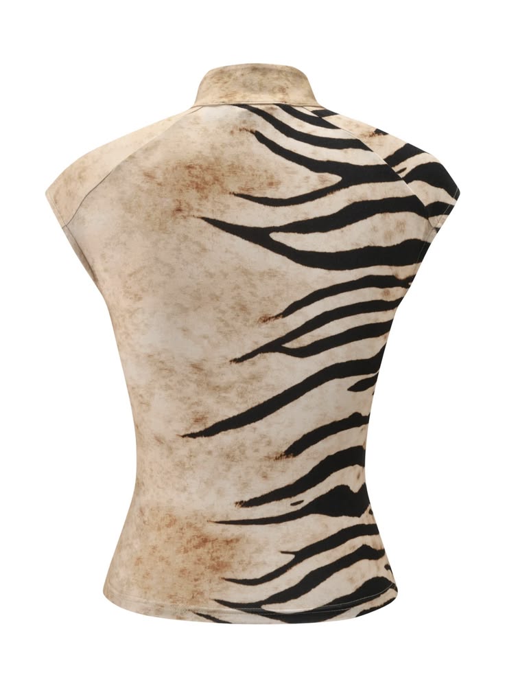 Tiger Stripes Print Tank Top – Tops
