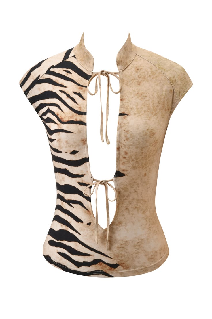 Tiger Stripes Print Tank Top – Tops