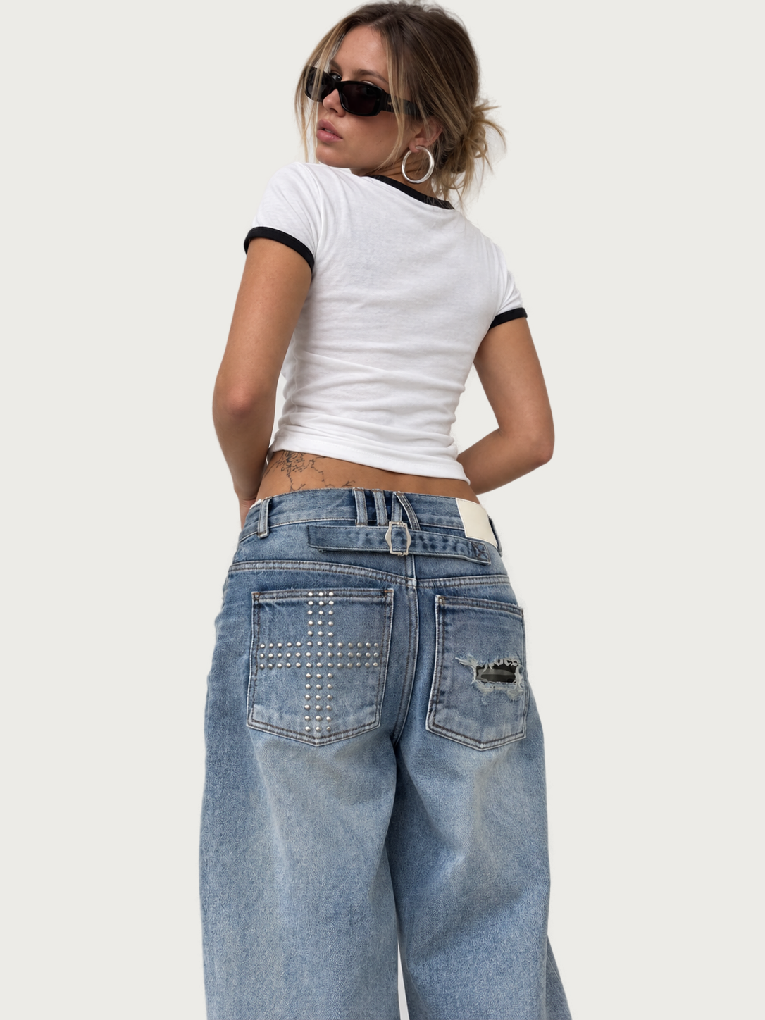Light Blue Wide Leg Jeans