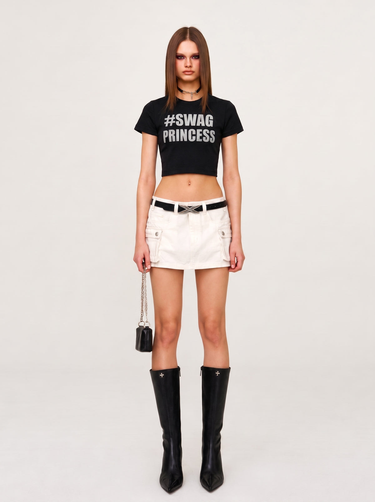 Black SWAG Princess Graphic Baby Tee