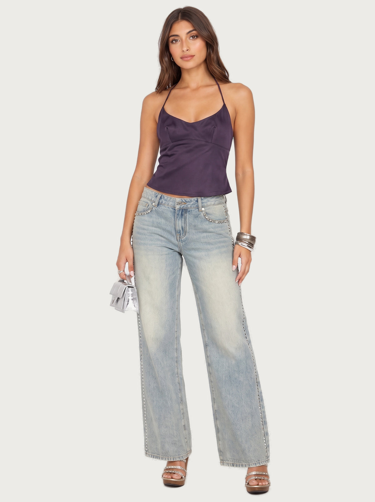 Purple Halter Cami Top