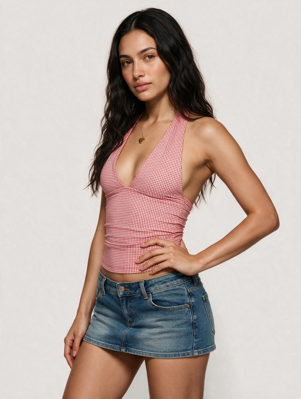Pink Halter Neck Top