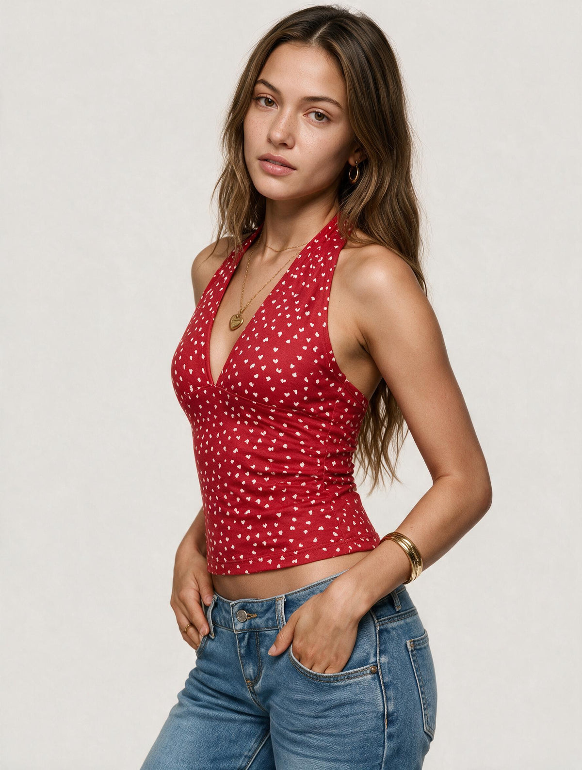 Pink Halter Neck Top
