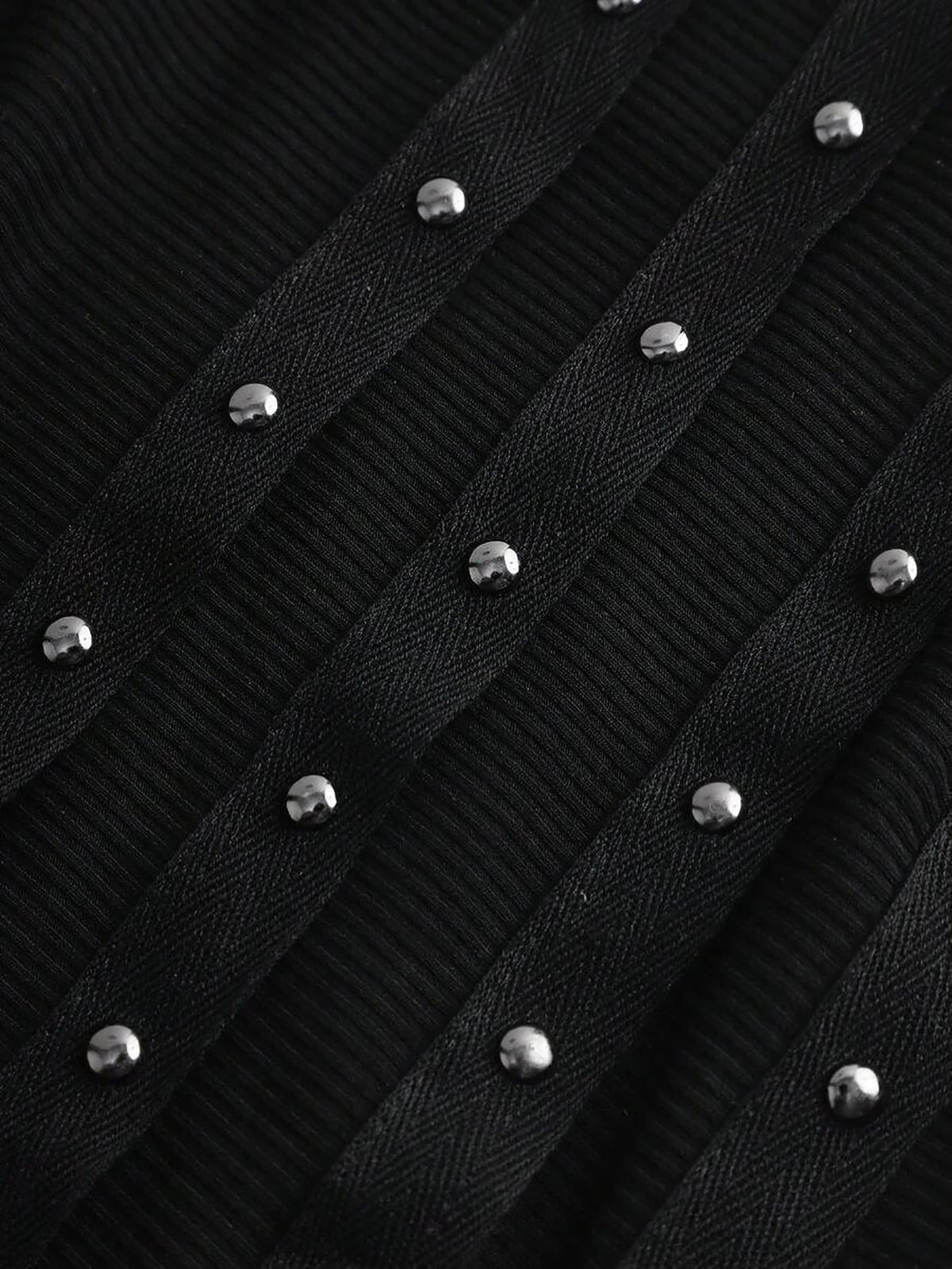 Studded Strap Ribbed Cami Top