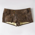 Brown Low-Waisted Shorts – Shorts