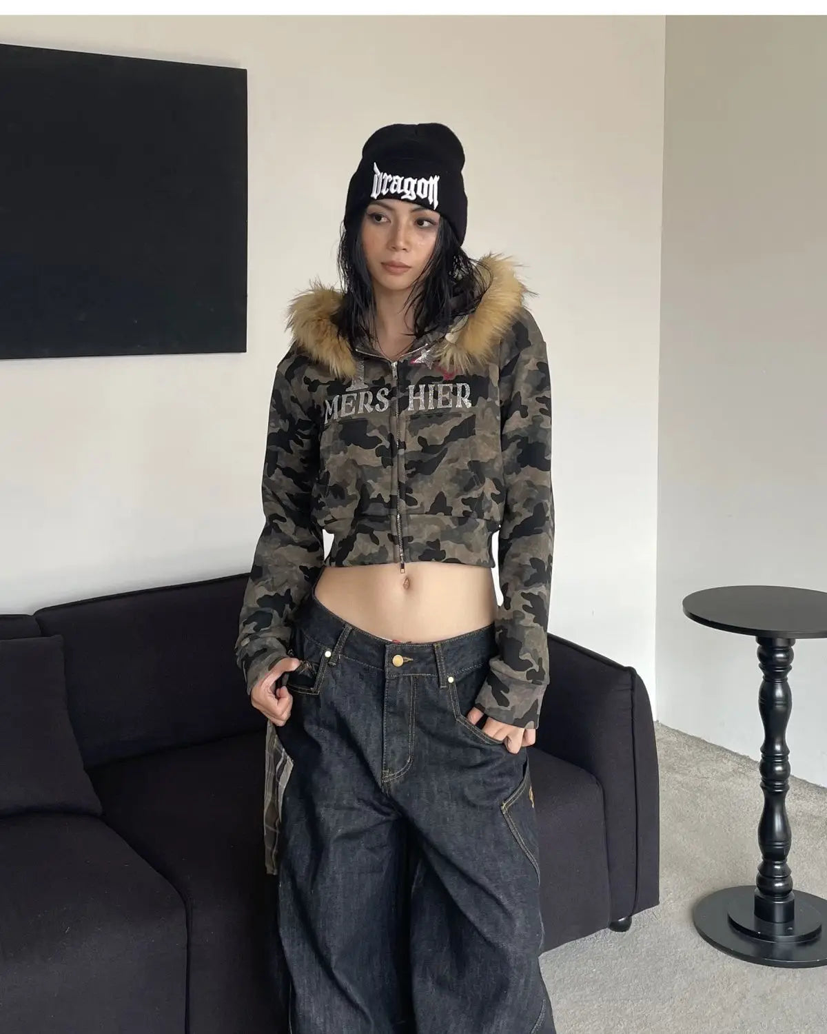 Camo Crop Hoodie – Hoodies & Sweatshirts