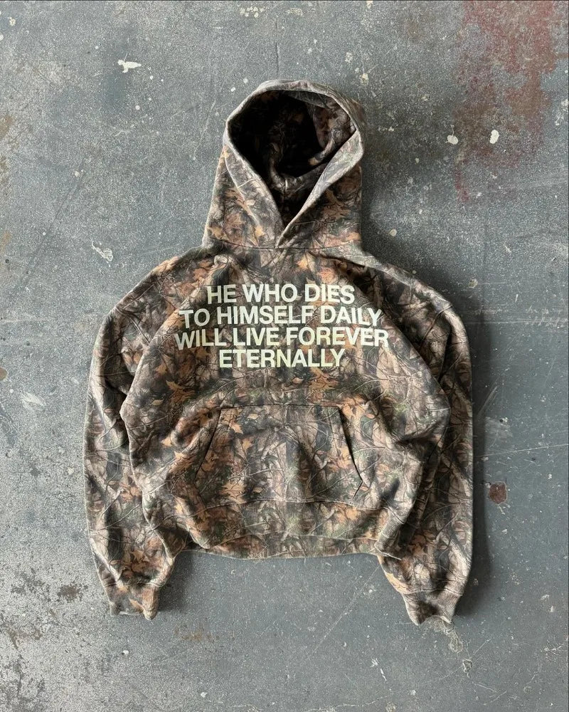 Camo Message Hoodie – Hoodies & Sweatshirts