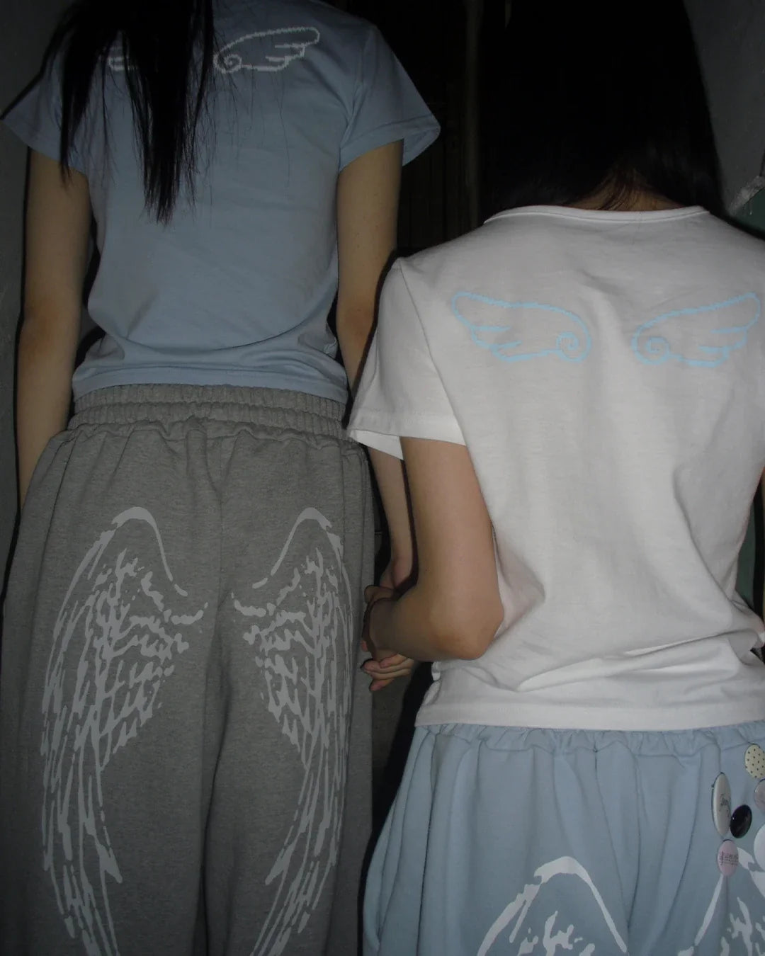 Angel Wings Graphic Breathable Pants – White Trousers & Joggers