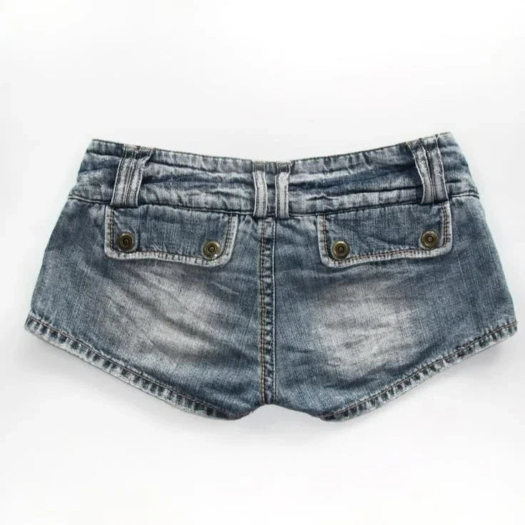 Low Waist Denim Shorts – Blue Shorts