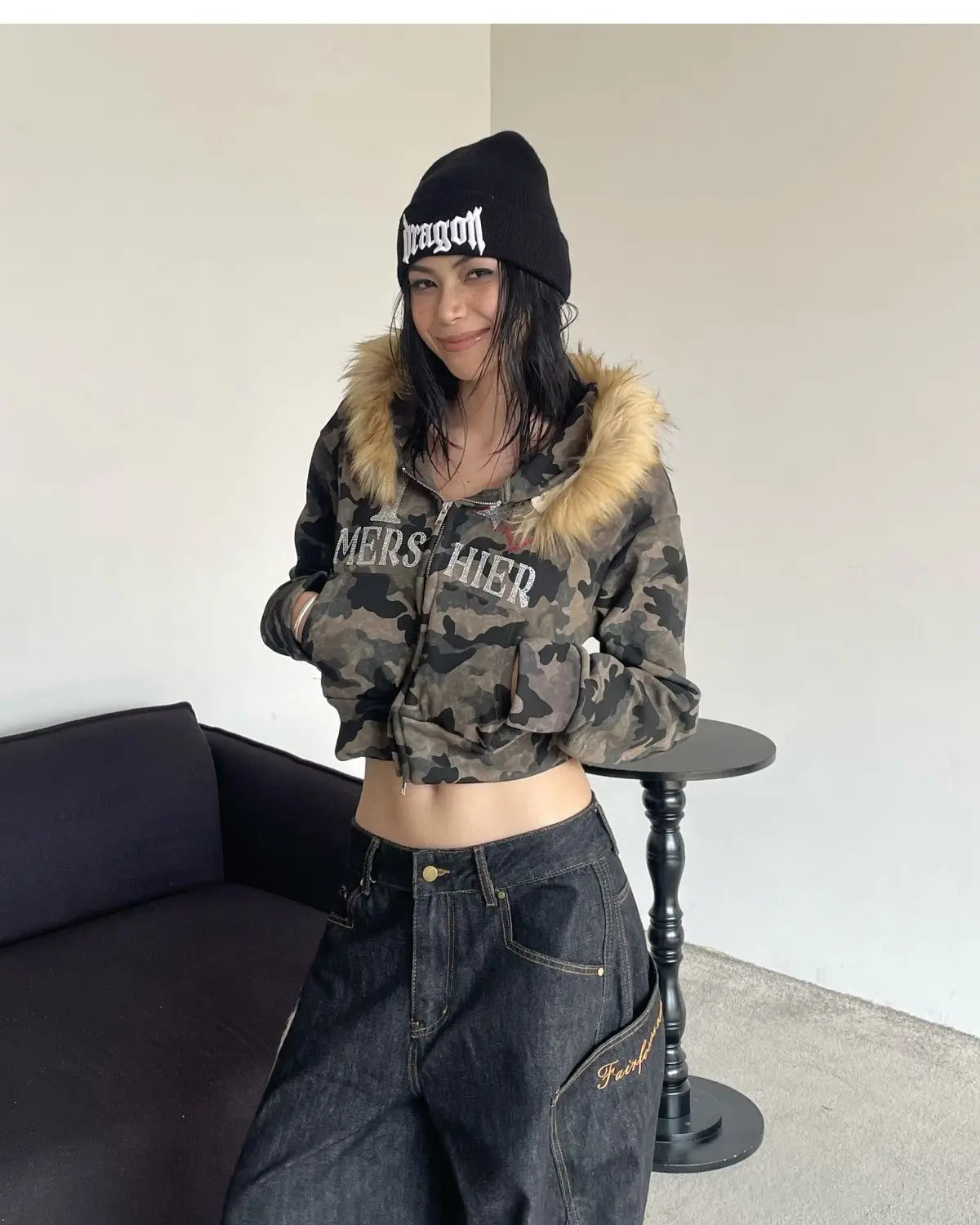 Camo Crop Hoodie – Hoodies & Sweatshirts