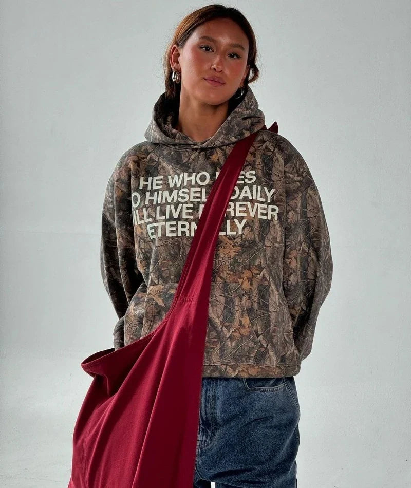 Camo Message Hoodie – Hoodies & Sweatshirts
