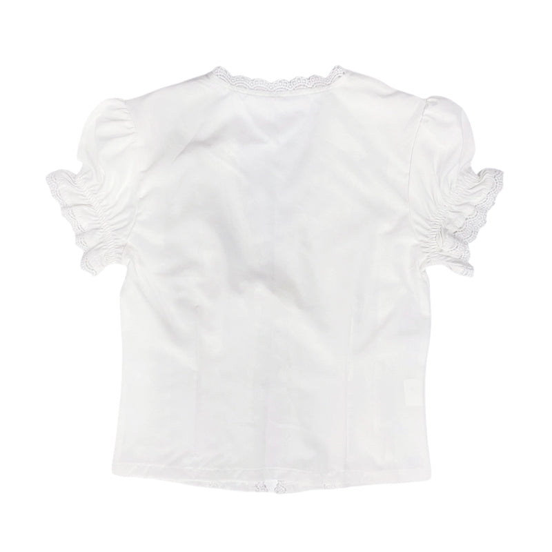 Gaono Front Tie Up Top – White Tops