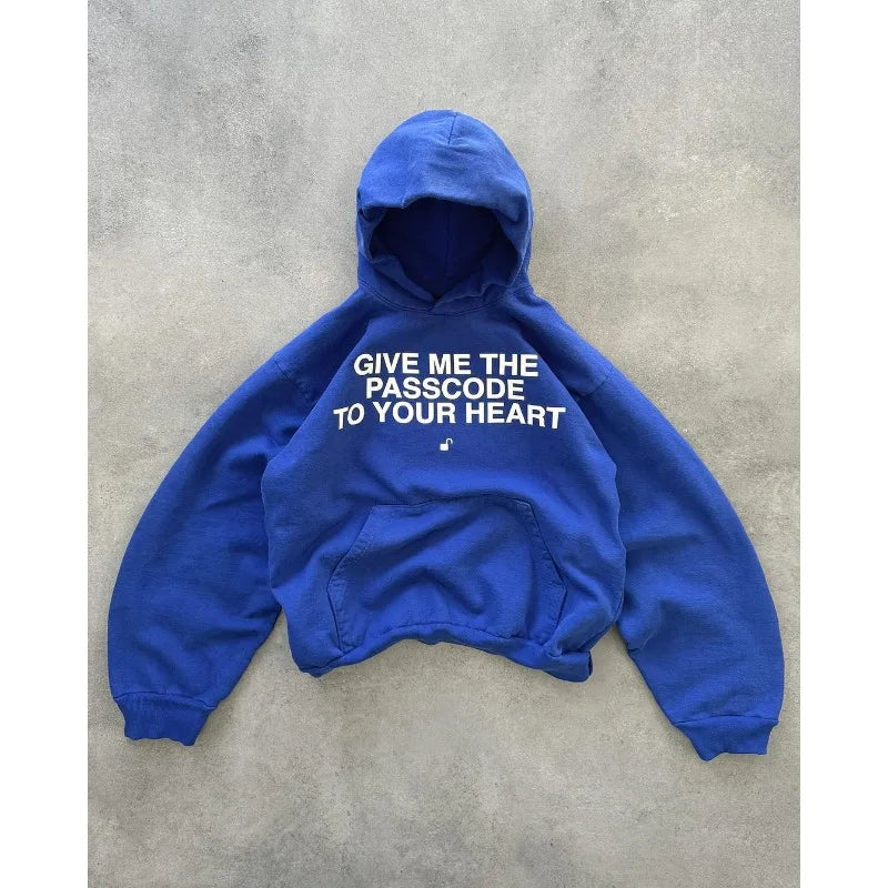 Give Me The Passcode Hoodie – Blue Hoodies & Sweatshirts