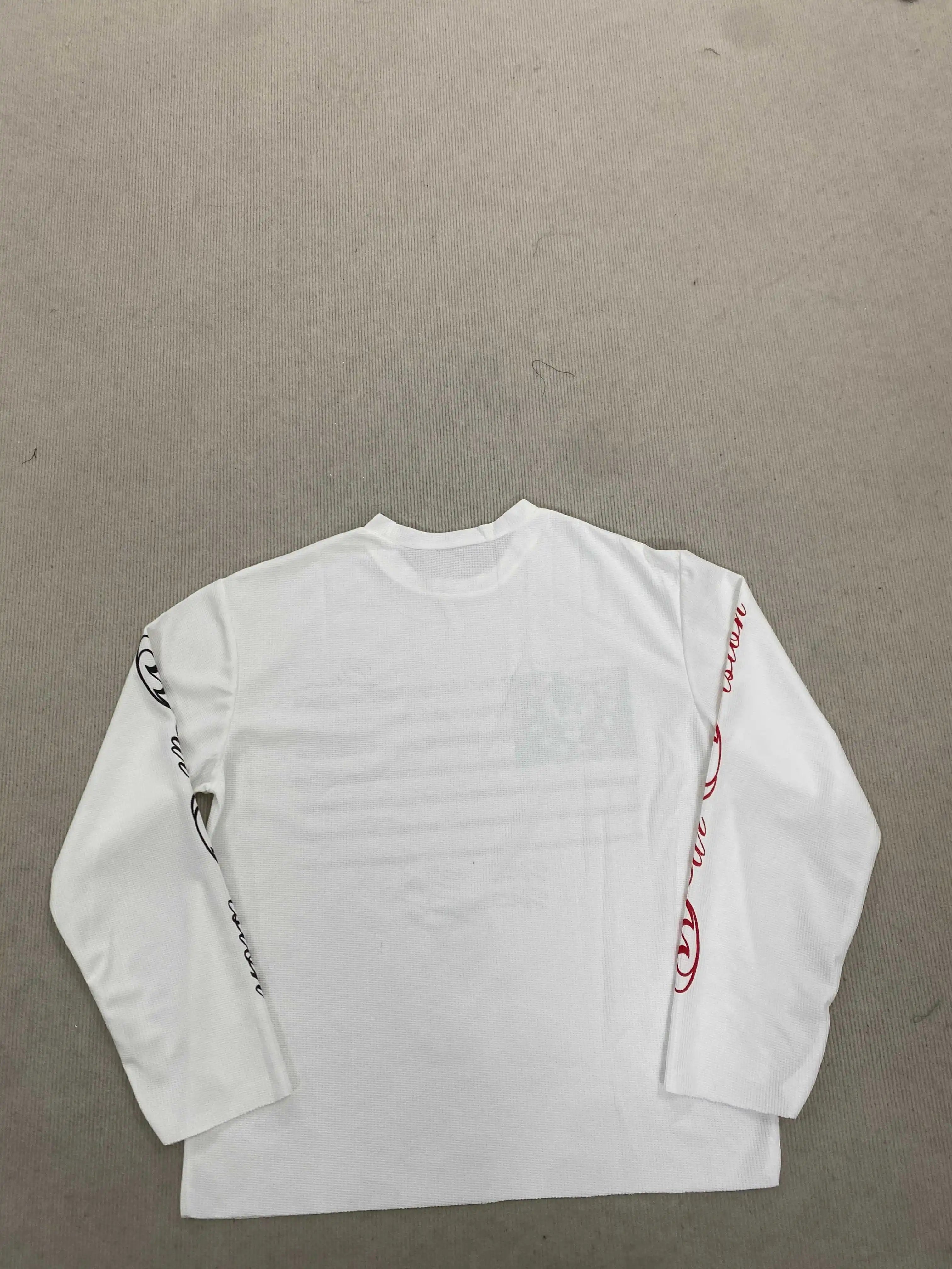 American Streetwear Long Sleeve Top – White Tops