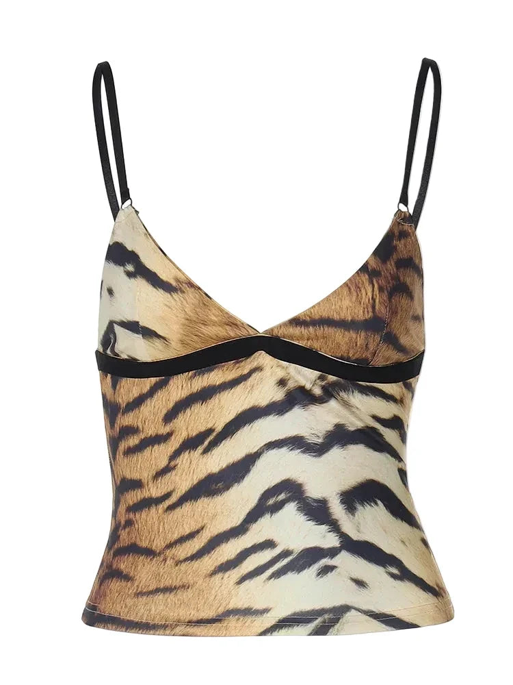 Tiger Print Cami Top – Tops