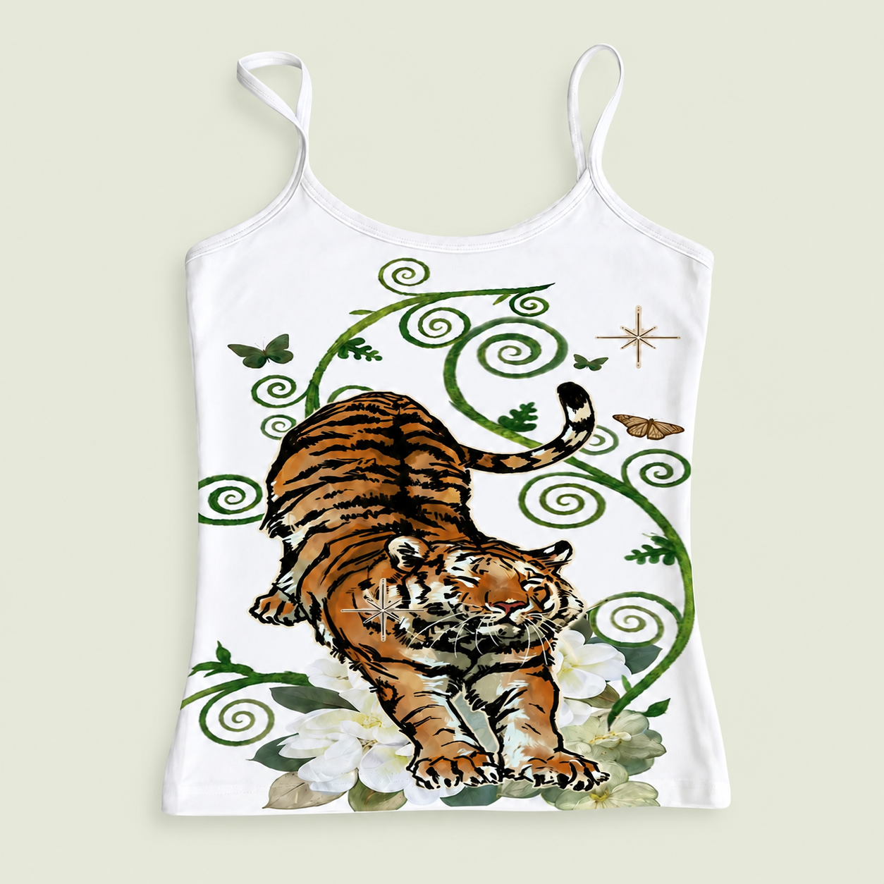 Tiger Jungle Graphic Cami Top – Tops